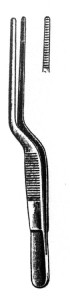 Pinceta laryngologiczna (bagnetowa)